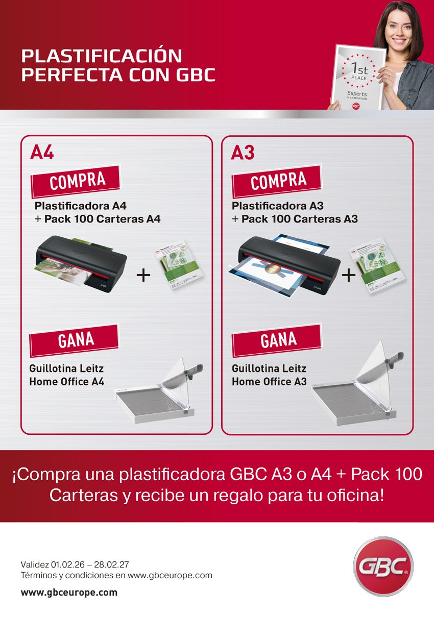 Plastificación perfecta con GBC. Compra y gana un regalo seguro