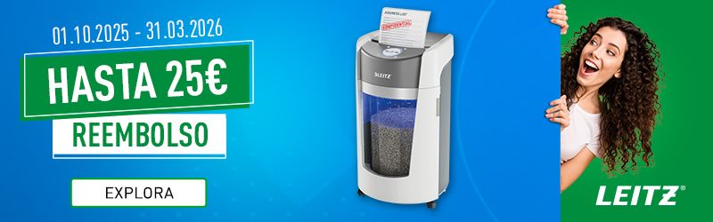 Pide tu reembolso directo al comprar una destructora Optimax de Leitz