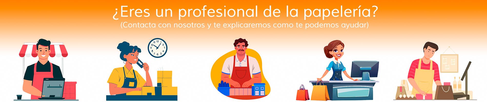 Venta de material de papelería para profesionales