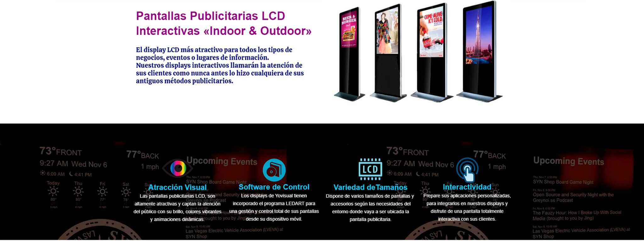 Pantallas LCD publicitarias