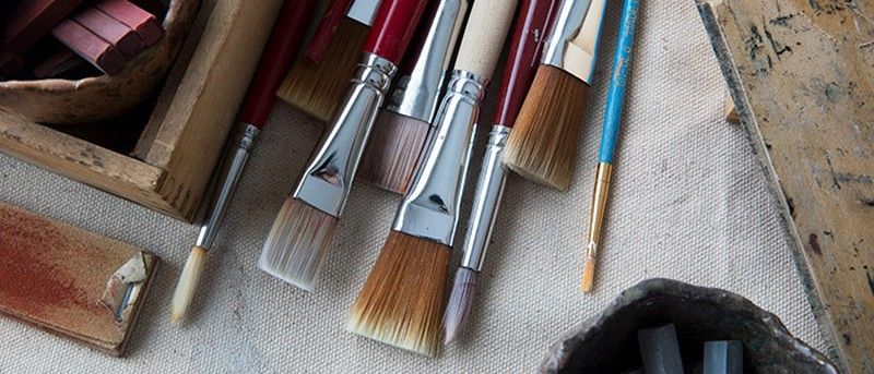 Tipos de pincéis para aprender a pintar