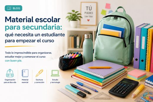 Material escolar para secundaria: qué necesita un estudiante para empezar el curso