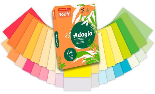 Adagio. Colores suaves. 80 gramos. Papel de color en a4 y a3