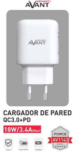 Adaptador de Corriente de carga rápida USB a tipo C