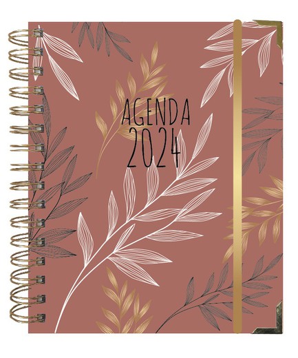 Agenda anual Sweetcolor 2024 Dos días Página Autumn