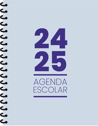 Agenda escolar 24-25 A5 Tapa Cartón Día Página. Varios colores
