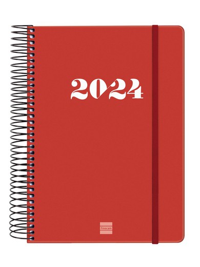 Agenda Espiral My 2024 E10-155x212 1 Día Página Rojo