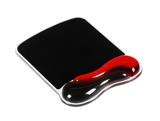 Mouse pad Kensington com descanso de pulso duo gel vermelho/cinza