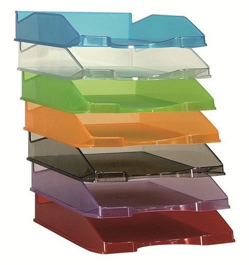 Bandeja de plástico 742 cores translúcidas