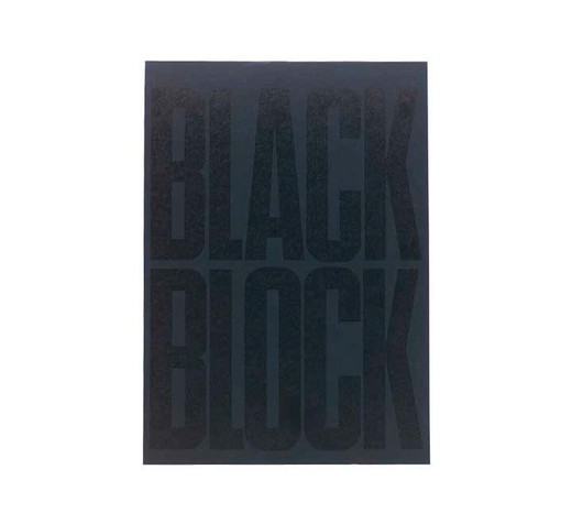 Bloc-notes feuille jaune bloc noir