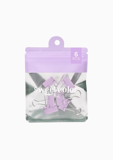 Sachet avec 6 clips doubles Sweetcolor