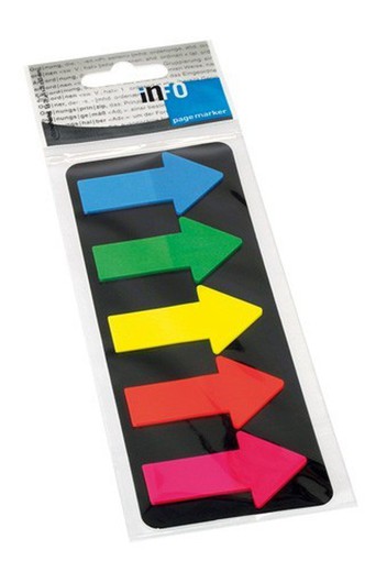 Bolsa con banderitas tipo flecha de 5 colores