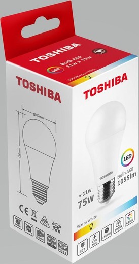 Bombilla Led Toshiba A60 E27 11W 3000K