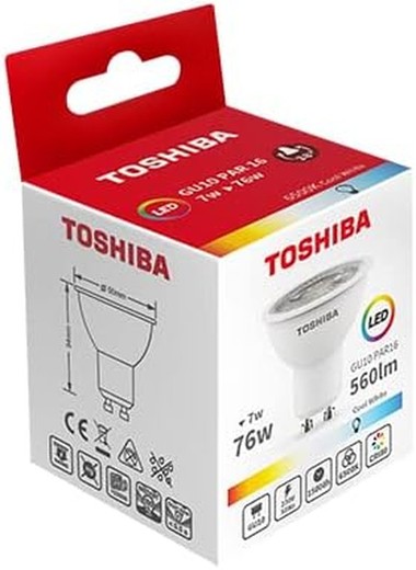 Bombilla Led Toshiba Gu10 7W 6500K