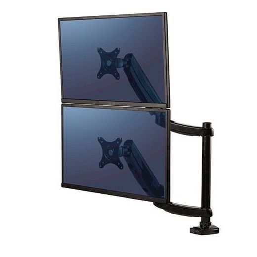 Braço de monitor vertical duplo série de platina