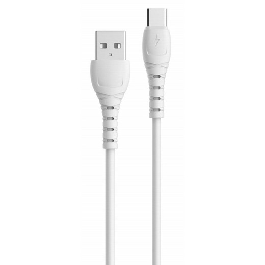 Cable Tipo C a USB 1M Blanco