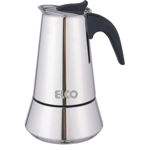 Cafetera Italiana Acero Inox. Induccion 4 Tazas