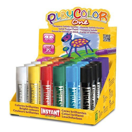 Caja con 30 lápices témpera sólida playcolor
