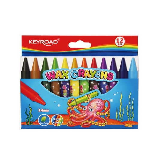 Caja de 12 pinturas de cera Jumbo Keyroad