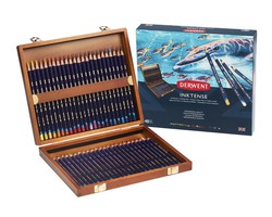 Caja de madera de 48 lápices Derwent Inktense