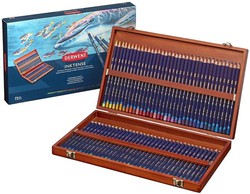 Caja de madera de 72 lápices Derwent inktense