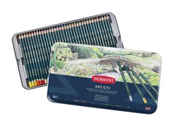 Coffret métal de 36 crayons Derwent Artists