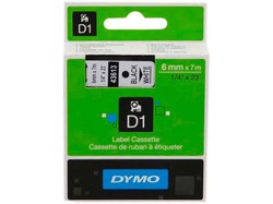 Fita de etiquetagem Dymo d1, tamanho 7 metros x 6 mm