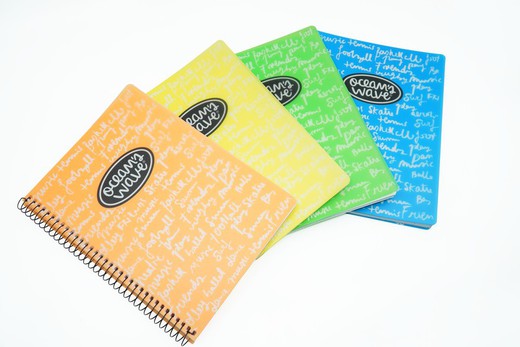 Cuaderno cubiertas plástico tamaño Din A5 New Neon de Ocean’s Wave