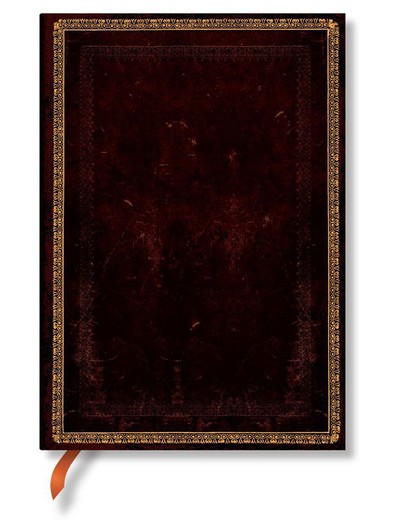 Caderno de couro antigo - marrocos preto