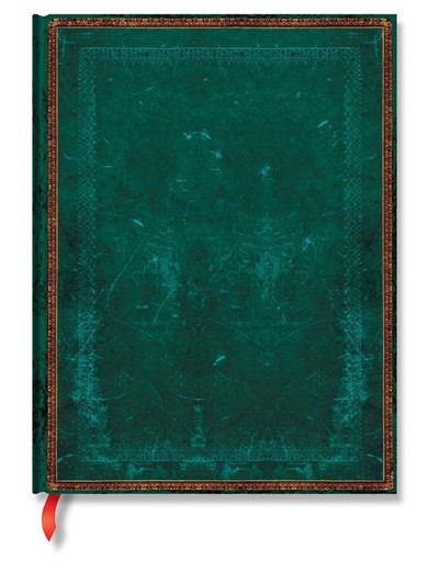 Cuaderno cuero antiguo - musgo