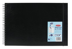 Cuaderno de dibujo Sketch and Store Derwent A3 horizontal, 56 hojas 165 grs