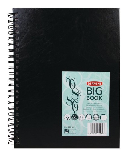 Caderno de desenho Derwent Big Book A4, 86 folhas 110 g