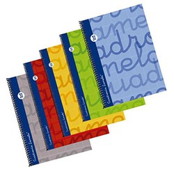 Cuaderno lamela tamaño cuarto tapa plástico. Surtidos — Cartabon