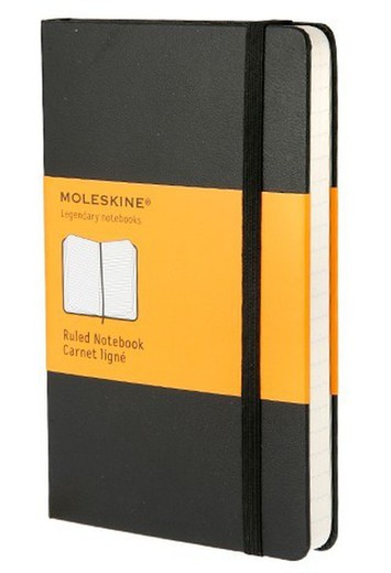 Cadernos Moleskine capa dura cor preta