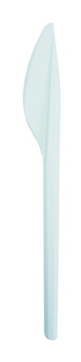 Cuchillo blanco Plastico 168mm. 100 unidades