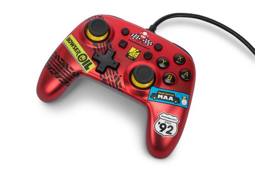 El mando con cable PowerA Nano para Nintendo Switch - Mario Kart: Racer Red