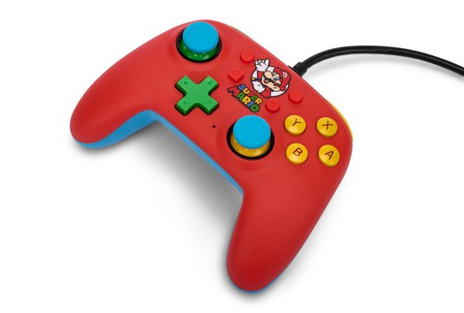 El mando con cable PowerA Nano para Nintendo Switch - Mario Medley