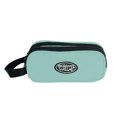 Estuche 3 Cremalleras Verde Pastel