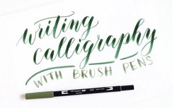 Set Caligrafía Tombow Brush Pen 6 Colores Neón. Rotuladores de lettering .  La Superpapelería