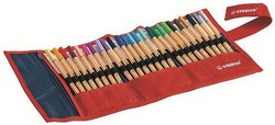 Etui tissu 25 couleurs stabilo point 88