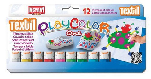 Estuche témpera sólida playcolor para textil