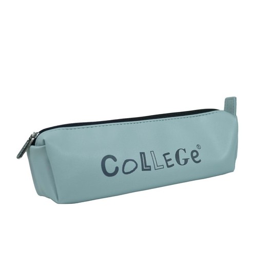 Estuche triangular COLLEGE Azul Pastel