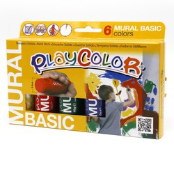 Tempera solida en barra playcolor escolar caja de 6 colores metalizados  surtidos : : Juguetes y juegos