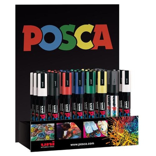 Expositor de 36 rotuladores Posca PC5M