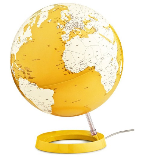 Globe jaune lumière et couleur
