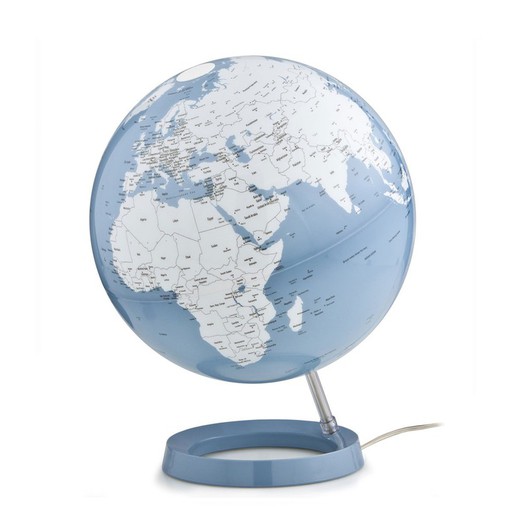 Globe terrestre lumière et couleur bleu pastel