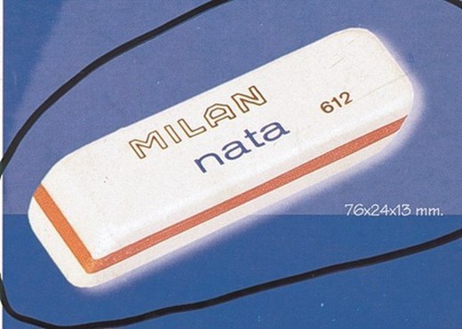 Goma de borrar de plastico nata" milan 612"