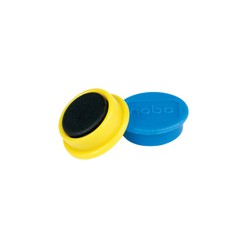 Imanes magnéticos para pizarra Nobo, paquete de 10 imanes de colores de 24 mm