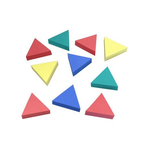 Conjunto de 10 mini triângulos de equilíbrio. De 0 a 5 anos