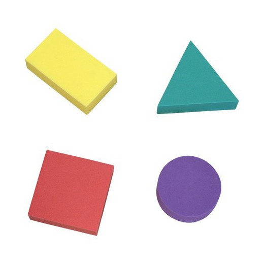 Juego de 4 mini figuras geométricas de plastazote